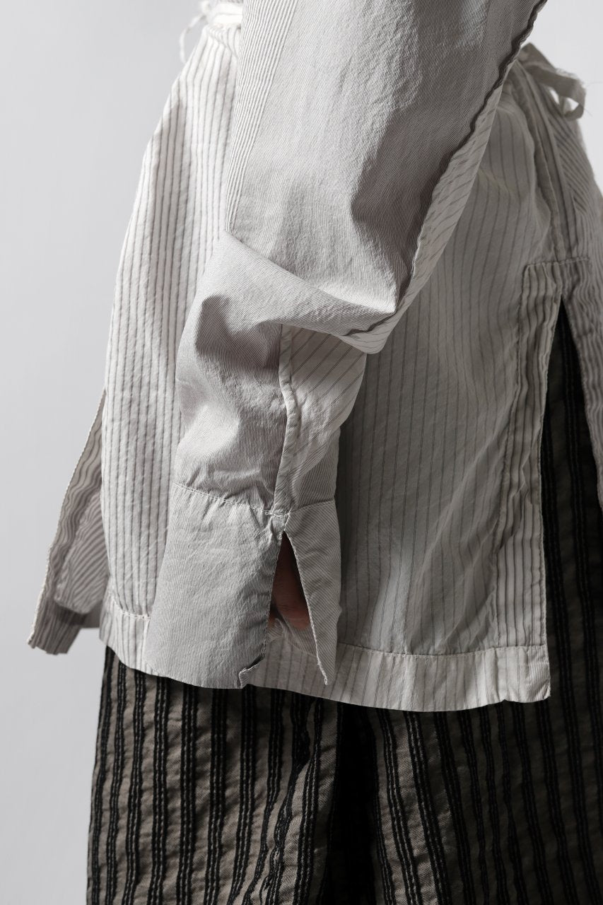 un-namable Mad Dolman Shirt #2 / Silky Cotton Stripe (NATURAL)