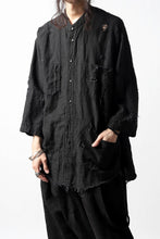 Load image into Gallery viewer, A.F ARTEFACT ENGINEER SHIRT / CRASHED LINEN (BLACK)