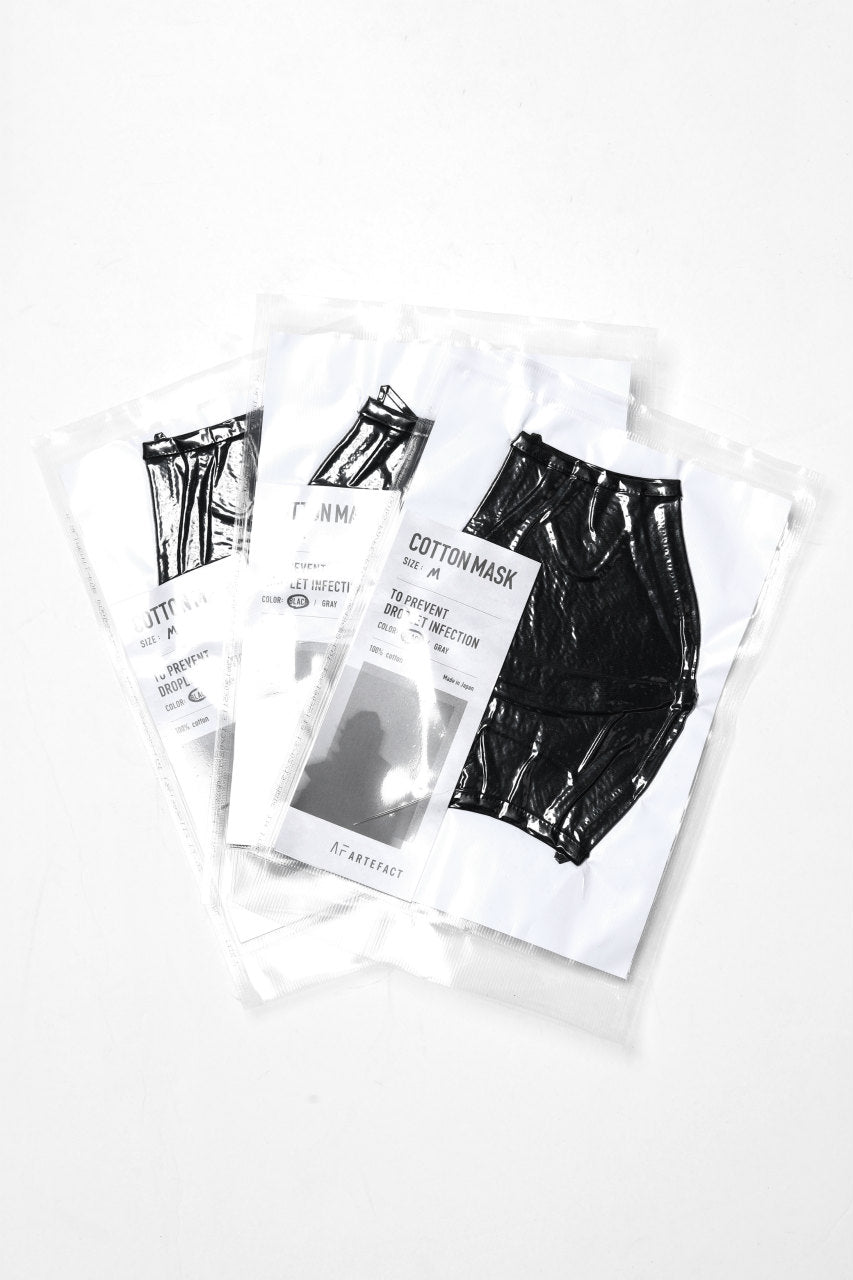 A.F ARTEFACT exclusive COVERED FACE MASK (GREY OVER LOCK)