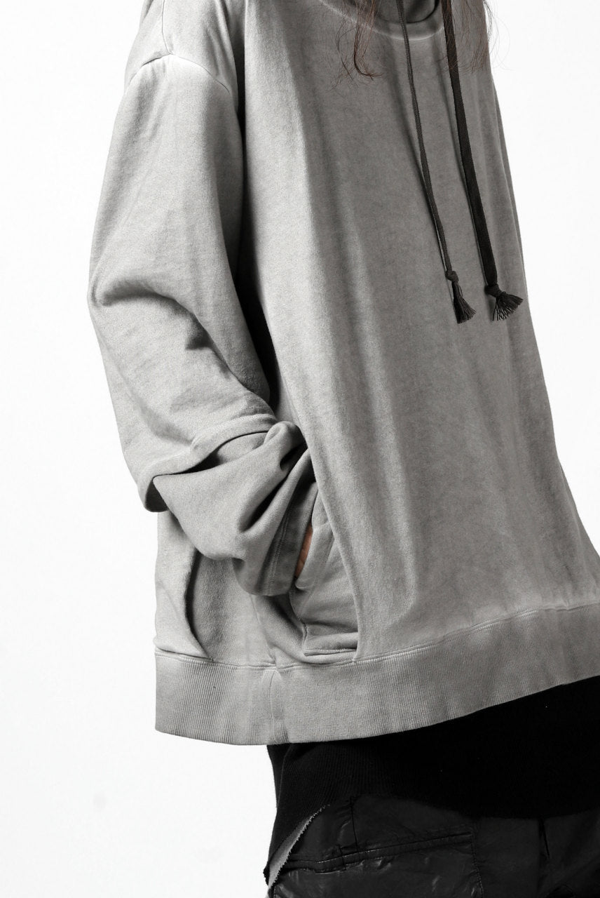 A.F ARTEFACT "BEHIND"DYEING LAYERED TEE HOODIE (GREY)