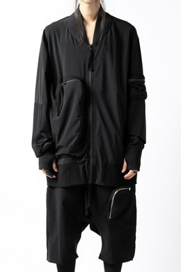 thomkrom RADICAL ZIP-POC TECH BOMBER JACKET (BLACK)