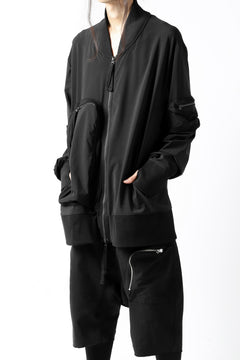 画像をギャラリービューアに読み込む, thomkrom RADICAL ZIP-POC TECH BOMBER JACKET (BLACK)