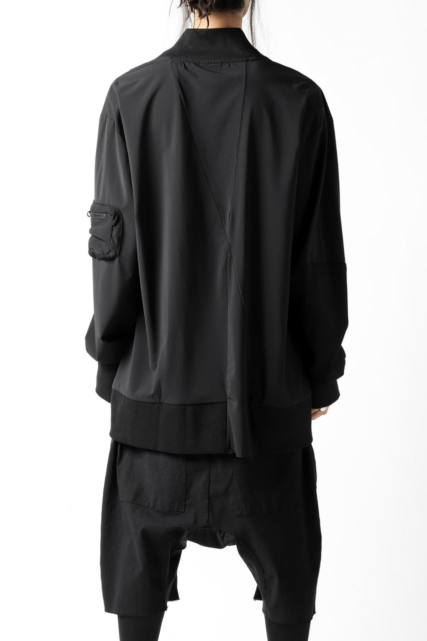 thomkrom RADICAL ZIP-POC TECH BOMBER JACKET (BLACK)