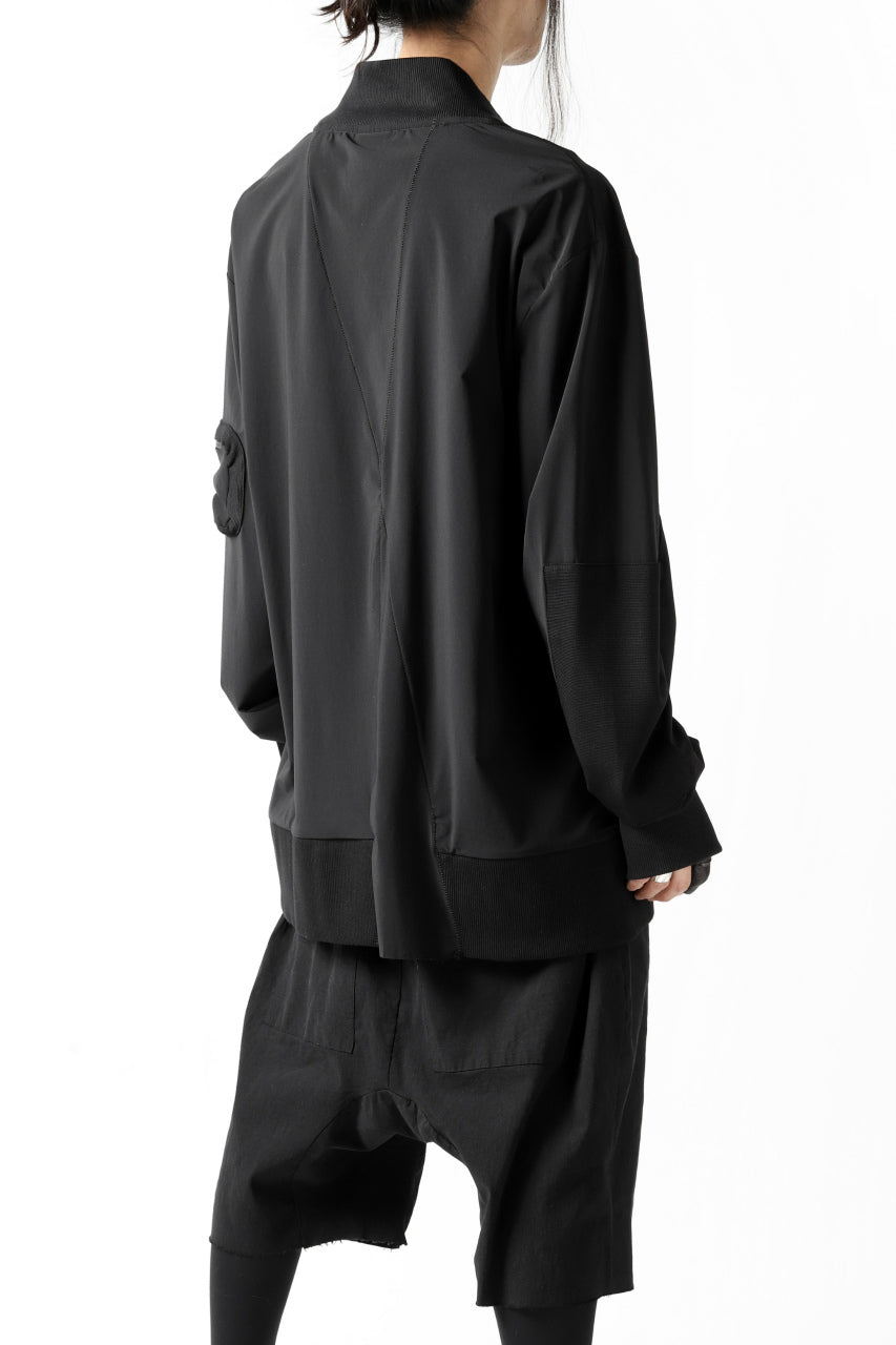 画像をギャラリービューアに読み込む, thomkrom RADICAL ZIP-POC TECH BOMBER JACKET (BLACK)