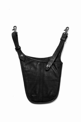 ISAMU KATAYAMA BACKLASH WAIST HANG BAG / DOUBLE-SHOULDER OBJECT DYED (BLACK)