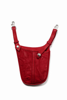 ISAMU KATAYAMA BACKLASH WAIST HANG BAG / DOUBLE-SHOULDER OBJECT DYED (RED)