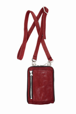 ISAMU KATAYAMA BACKLASH PORTABLE BAG / DOUBLE-SHOULDER OBJECT DYED (RED)