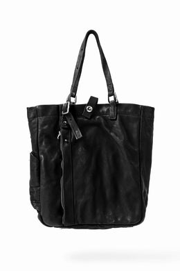 ISAMU KATAYAMA BACKLASH TOTE BAG / DOUBLE SHOULDER OBJECT DYED (BLACK) ※