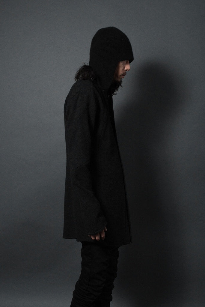 N/07 full　the wool middle shirt "munditiei" (BLACK)