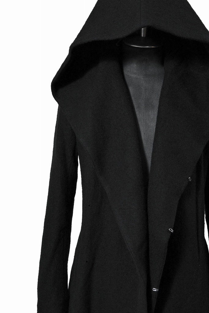 N/07 "tukang sulap" [wool filling | Thinsulate Hi-Loft hooded coat] (BLACK)