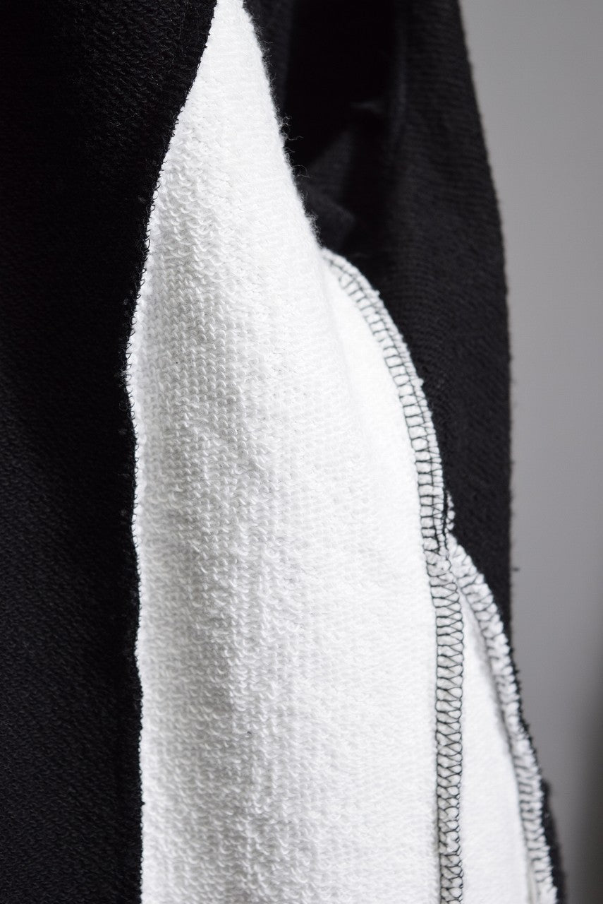 N/07 FIELD LONG HOODIE S/S "Fleecy Cotton" (BLACK x WHITE)