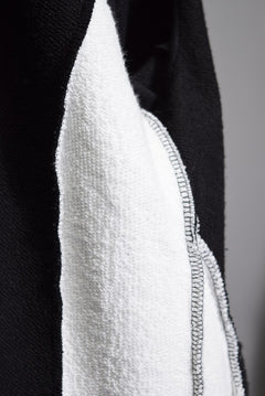 画像をギャラリービューアに読み込む, N/07 FIELD LONG HOODIE S/S &quot;Fleecy Cotton&quot; (BLACK x WHITE)