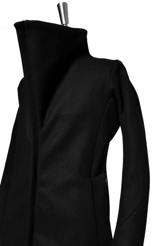 N/07 ANATOMY HIGHNECK COAT / PREMIUM WOOLYARN CASHMERE (BLACK)