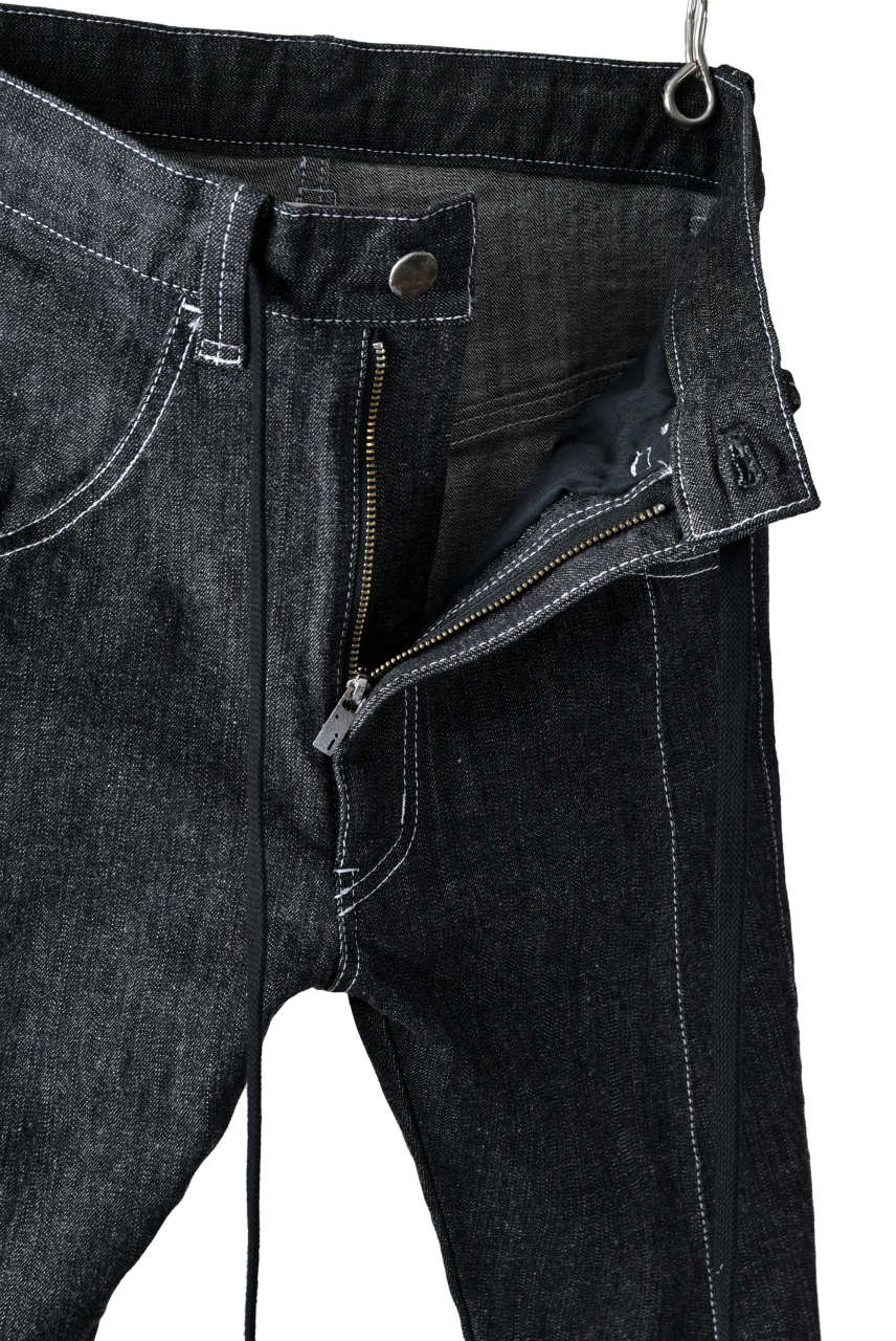 N/07 Darts-Structure Skinny Pants #THIN / Elastic DENIM (BLACK)