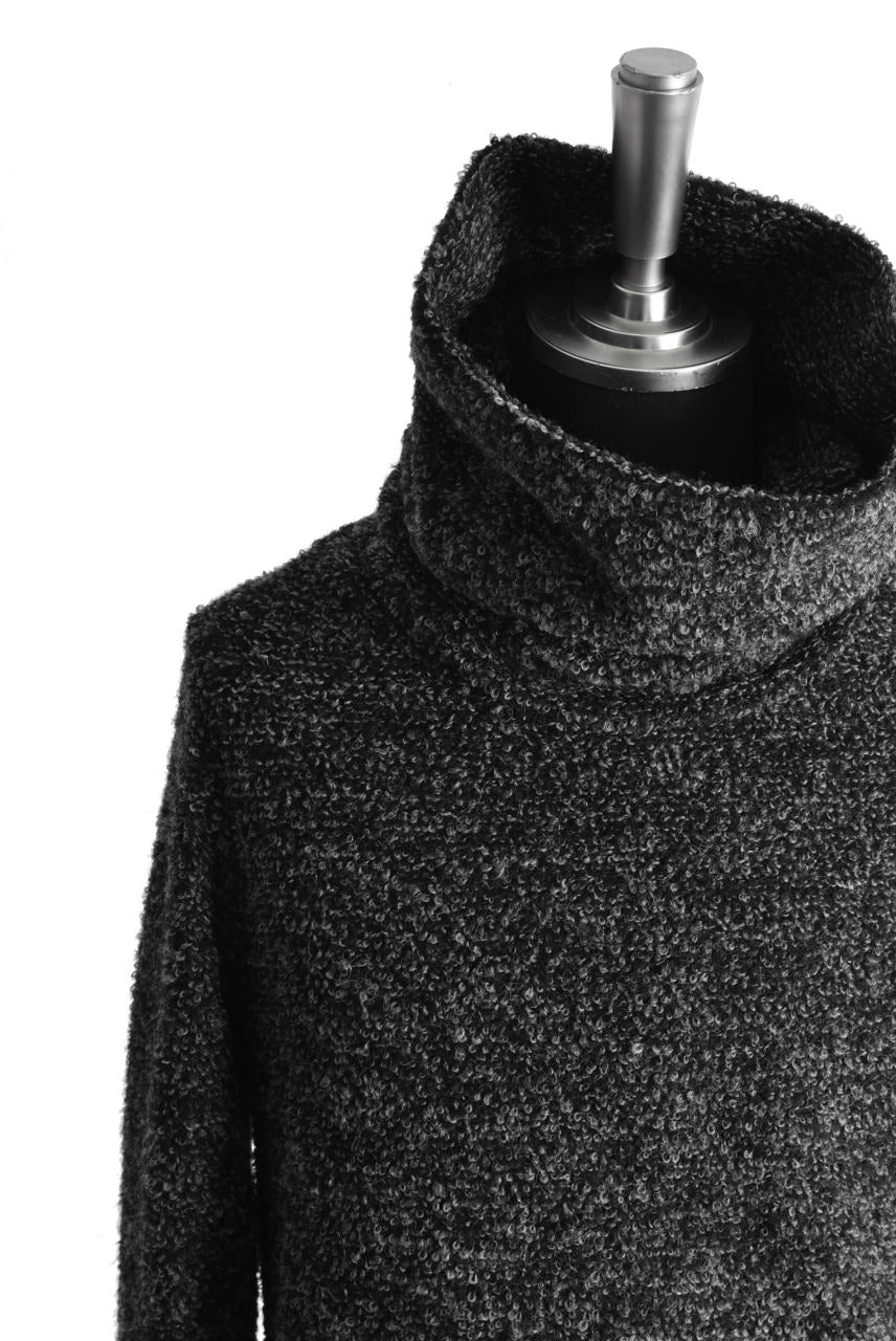 画像をギャラリービューアに読み込む, A.F ARTEFACT exclusive LOOPKNIT HIGHNECK TOP (BLACK×GREY)