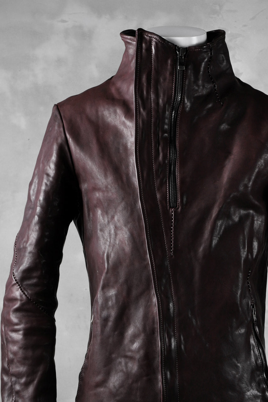 incarnation exclusive DUALFACE ZIP JACKET OBJECT DYE/TANNED HORSE (BURGUNDY)