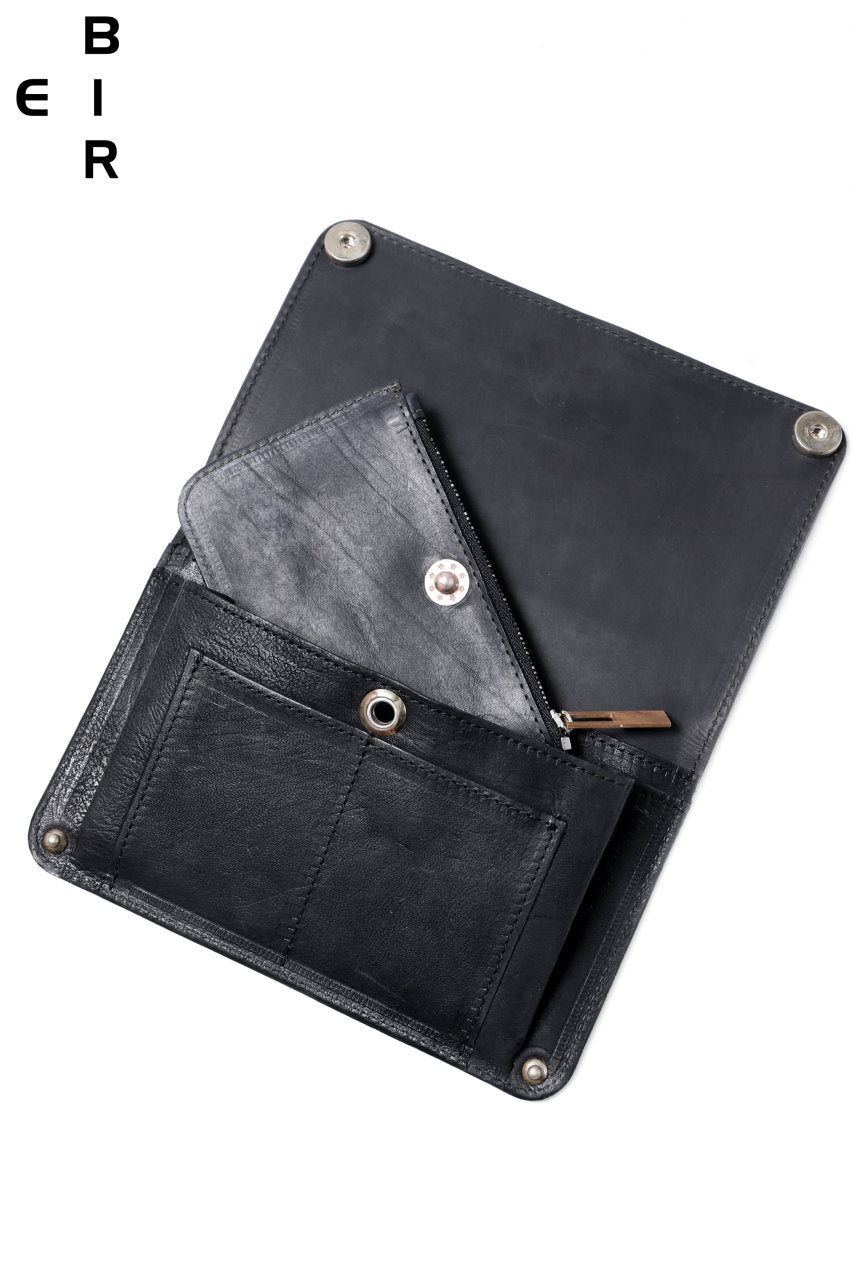 Load image into Gallery viewer, ierib Removal Long Wallet / Guidi Fiore (BLACK)