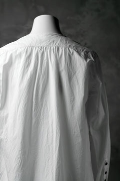 Load image into Gallery viewer, KLASICA SABRON HALF BUTTON PULLOVER SHIRT / TYPE-WRITER CLOTH (WHITE)