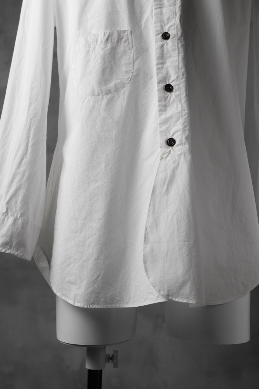KLASICA SABRON BUTTON FRY SHIRT / TYPE-WRITER CLOTH (WHITE)