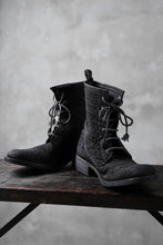 画像をギャラリービューアに読み込む, ierib exclusive LOGGER lace up boots / african elephant hand dyed (BLACK)