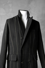 Load image into Gallery viewer, Aleksandr Manamis Double Breasted Stripe Coat