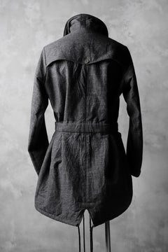 画像をギャラリービューアに読み込む, daska &quot;STING&quot; trench-mods coat / organic gauze padded (BLACK)