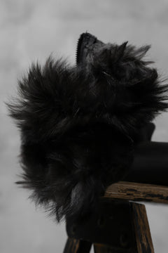 Load image into Gallery viewer, incarnation exclusive SHEEP SHEARLING MOUTON GLOVE / SPIRAL ZIP (BLACK×BLACK)