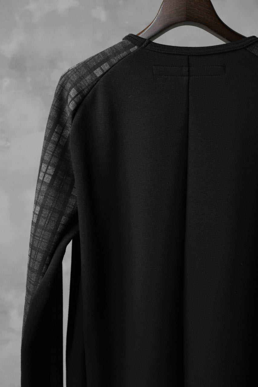 Load image into Gallery viewer, A.F ARTEFACT exclusive BomberHEAT® PLAID RAGLAN TOPS (BLACK×GREY)