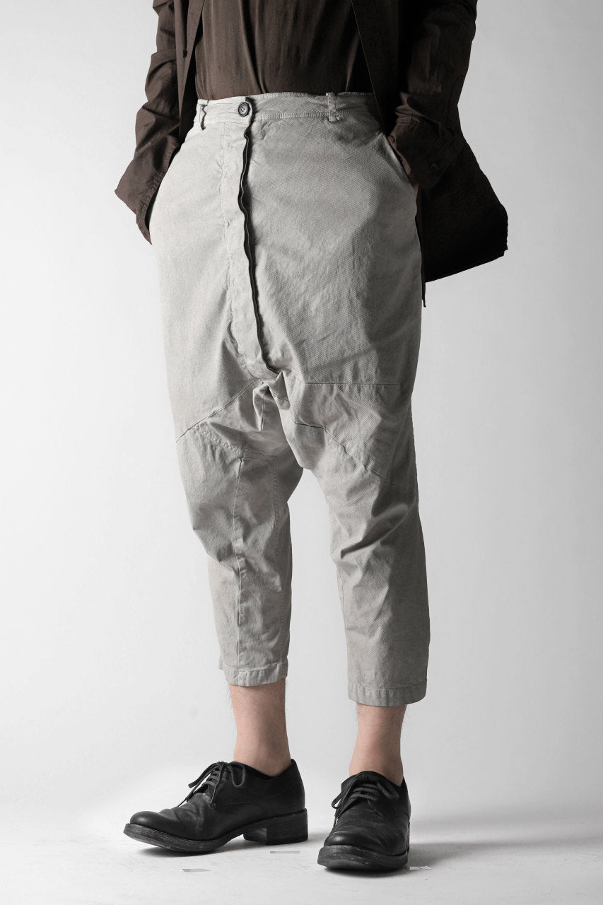 RUNDHOLZ DIP DROPCROTCH TAPERED PANTS / DYED COTTON TWILL (ZINC)