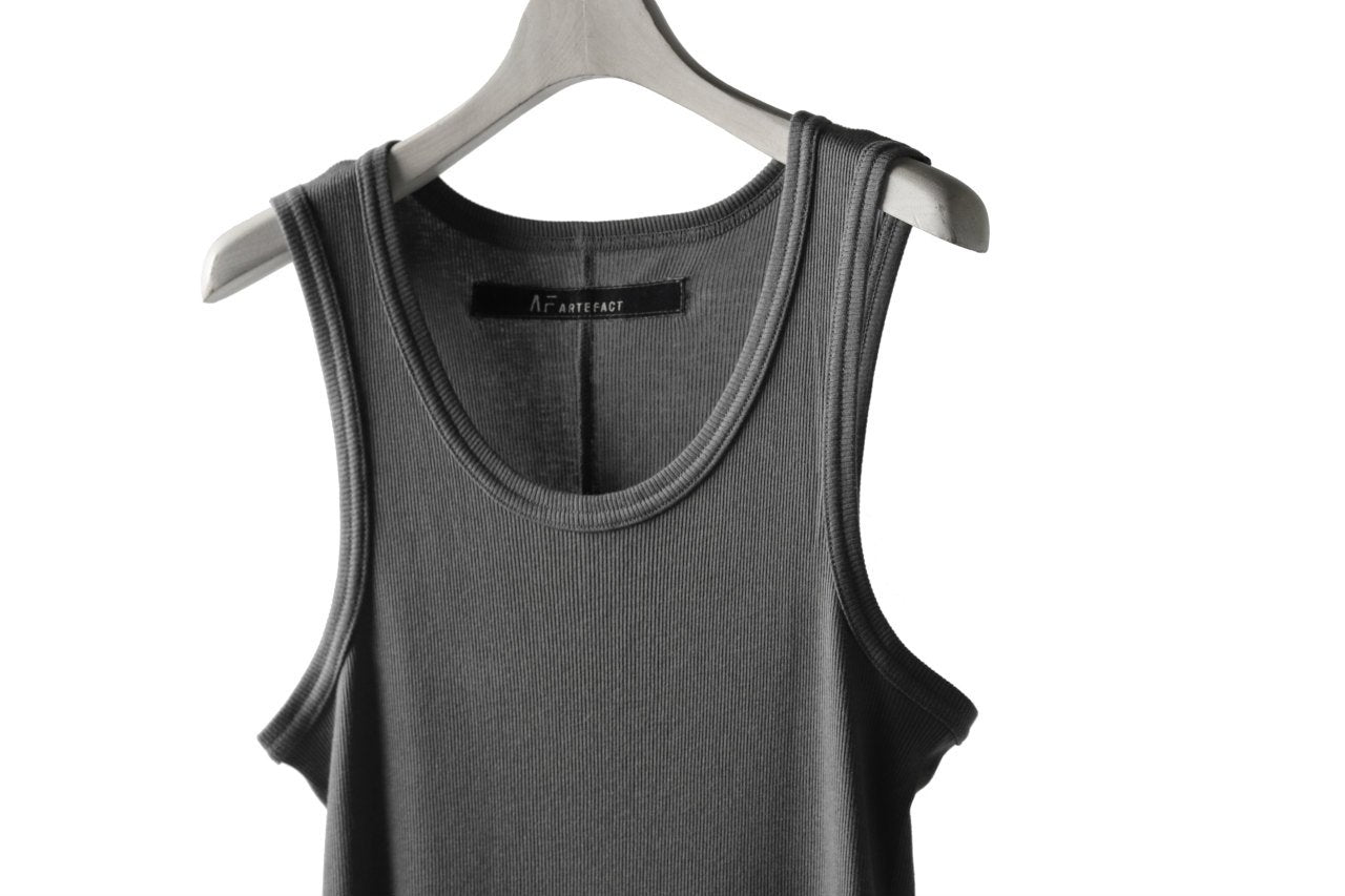 A.F ARTEFACT LONG TANK TOP / COTTON RIB (GREY)