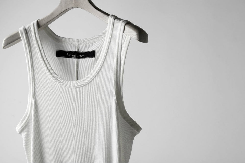 画像をギャラリービューアに読み込む, A.F ARTEFACT LONG TANK TOP / COTTON RIB (IVORY)