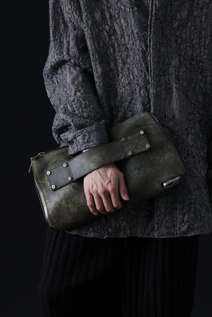 画像をギャラリービューアに読み込む, ierib onepiece clutch-bag / Marble Culatta (BLACK #A)