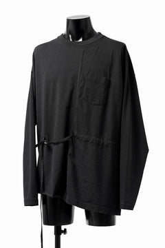 Load image into Gallery viewer, FACETASM ASSYMETRICAL BELTED LS TOP (BLACK)