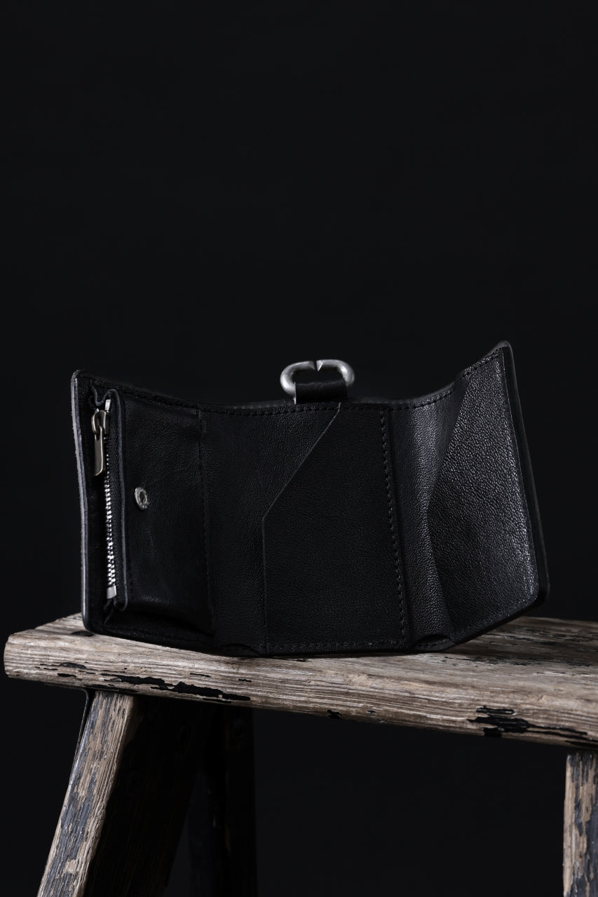 ierib smart folding neck wallet / Marble Cordovan (BLACK-B)