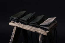 Load image into Gallery viewer, ierib smart folding neck wallet / Marble Cordovan (BLACK-B)
