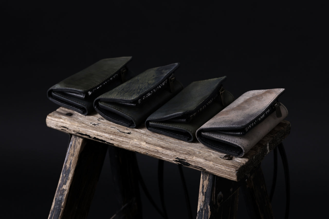 ierib smart folding neck wallet / Marble Cordovan (GREY-B)