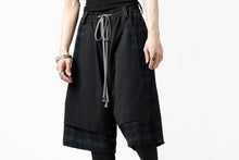 Load image into Gallery viewer, A.F ARTEFACT CHECKED COMBI SARROUEL SHORTS (BLACK×GREY)