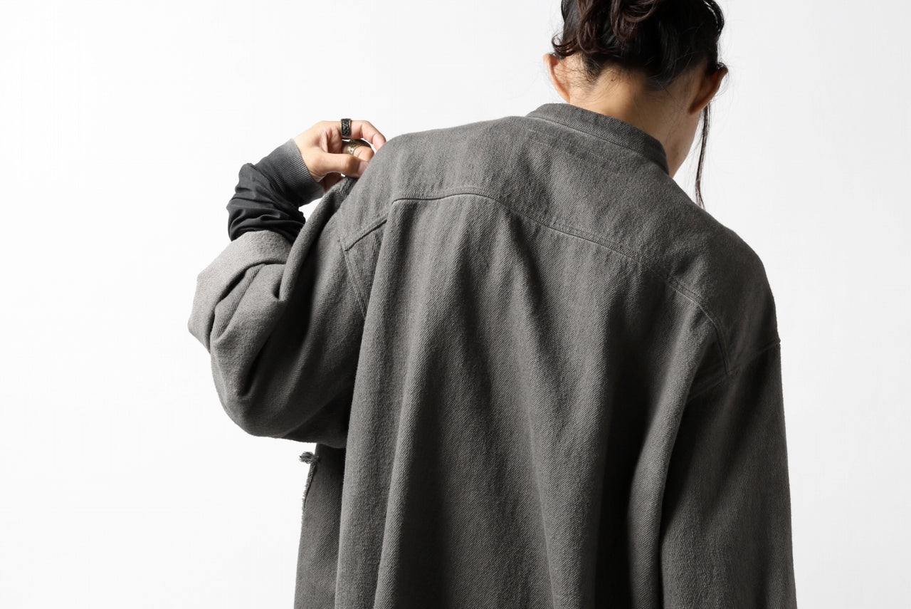 A.F ARTEFACT exclusive COVER-ALL JACKET / LOW COUNT DENIM (DYED GREY)