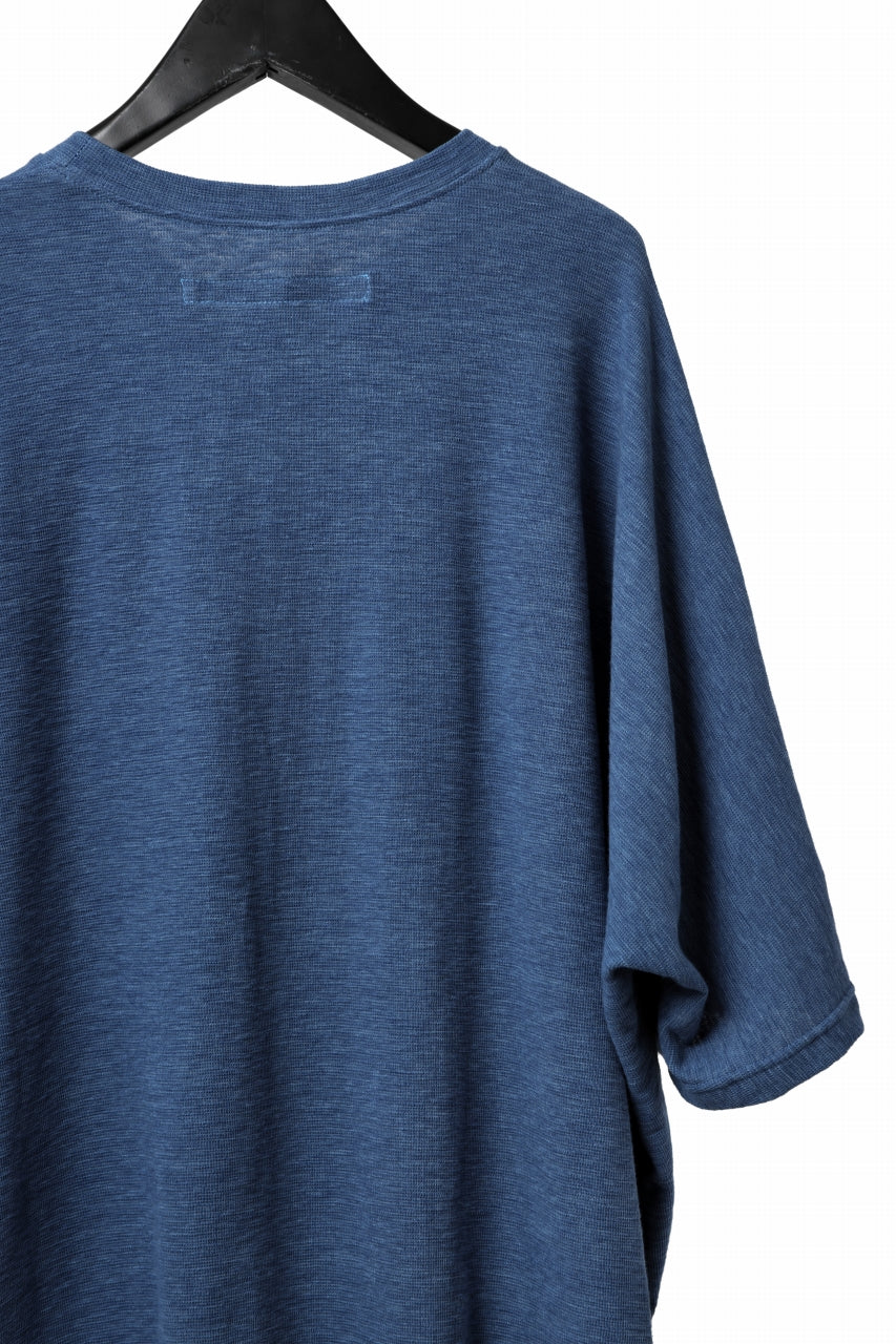 A.F ARTEFACT x LOOM exclusive DOLMAN LOOSEY TOPS / ORGANIC SURF KNIT COTTON (BLUE)