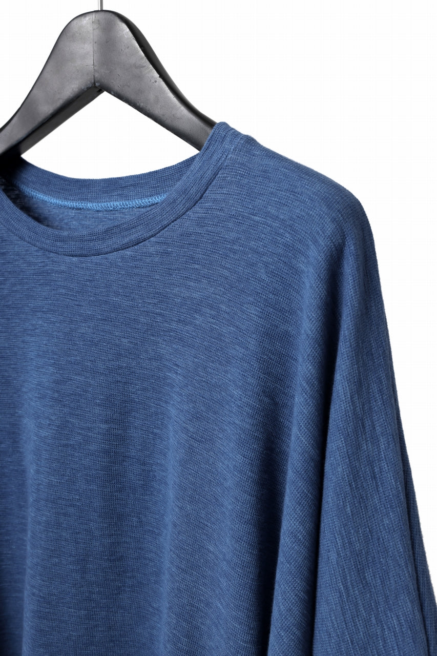 A.F ARTEFACT x LOOM exclusive DOLMAN LOOSEY TOPS / ORGANIC SURF KNIT COTTON (BLUE)