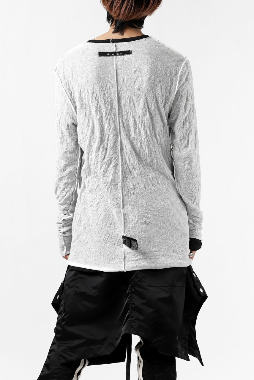 A.F ARTEFACT DOUBLE LAYERED LONG SLEEVE TOPS (BLACK×WHITE)