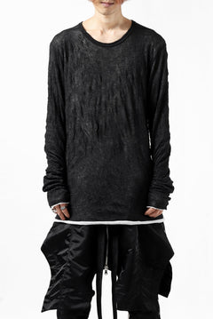 画像をギャラリービューアに読み込む, A.F ARTEFACT DOUBLE LAYERED LONG SLEEVE TOPS (BLACK×WHITE)