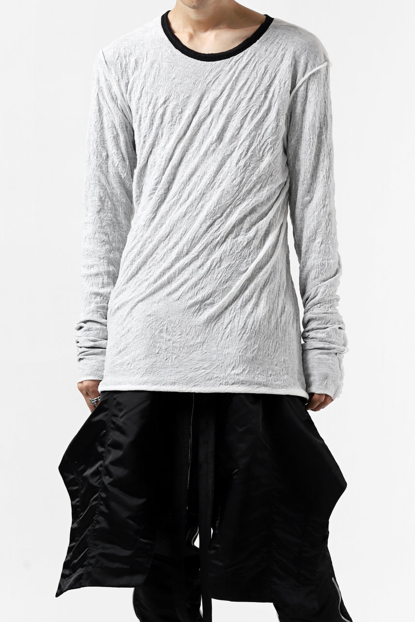 画像をギャラリービューアに読み込む, A.F ARTEFACT DOUBLE LAYERED LONG SLEEVE TOPS (BLACK×WHITE)