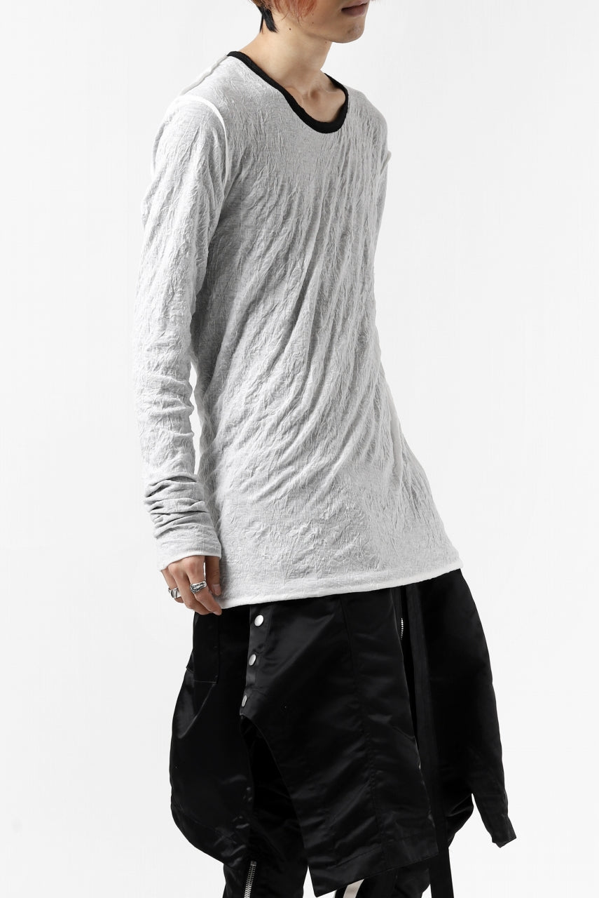 画像をギャラリービューアに読み込む, A.F ARTEFACT DOUBLE LAYERED LONG SLEEVE TOPS (BLACK×WHITE)