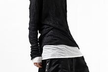 画像をギャラリービューアに読み込む, A.F ARTEFACT &quot;CRUMPLE&quot; DOUBLE LAYER L/S TOPS (BLACK×WHITE)