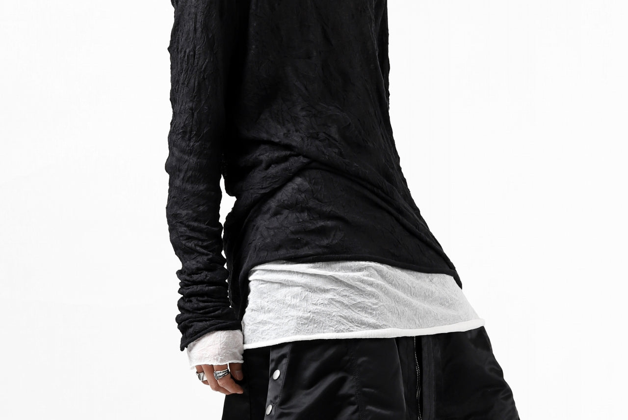 A.F ARTEFACT DOUBLE LAYERED LONG SLEEVE TOPS (BLACK×WHITE)