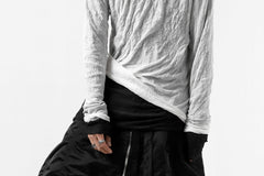 画像をギャラリービューアに読み込む, A.F ARTEFACT DOUBLE LAYERED LONG SLEEVE TOPS (BLACK×WHITE)