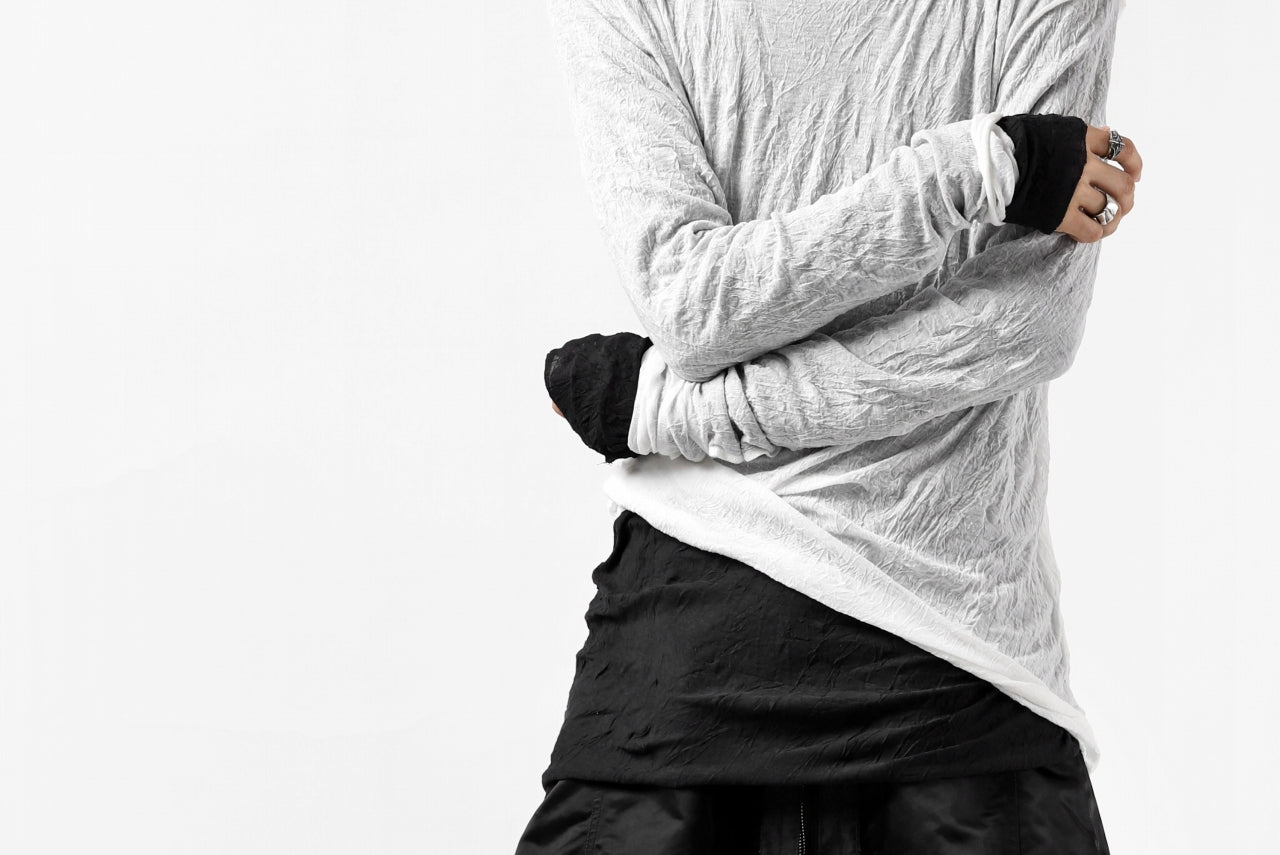 A.F ARTEFACT DOUBLE LAYERED LONG SLEEVE TOPS (BLACK×WHITE)