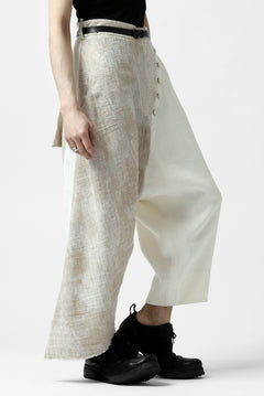 Load image into Gallery viewer, SOSNOVSKA ASYMMETRIC OVERWIDE PANTS (IVORY x BEIGE)