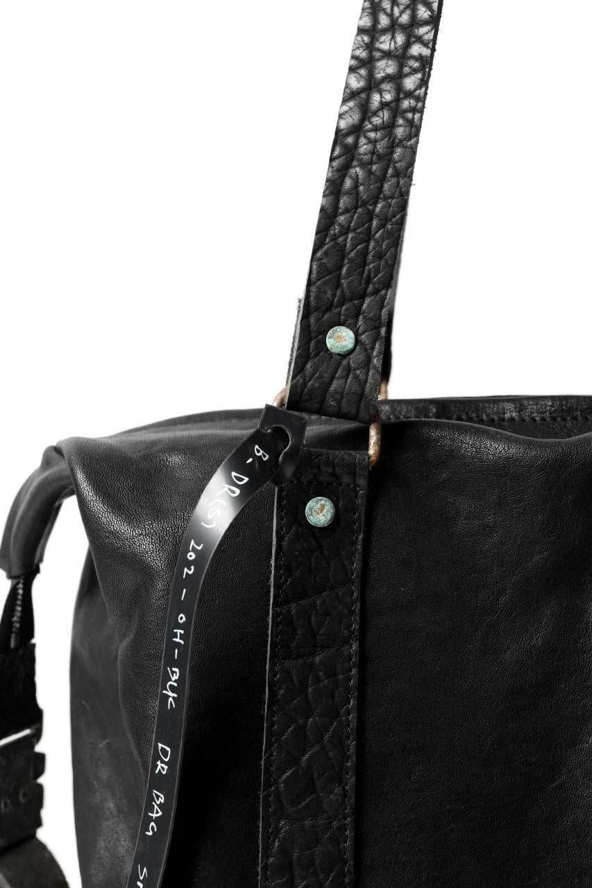 ierib exclusive 2way Doctors Bag with Strap Belt / Oiled Horse Leather (BLACK)